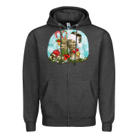 Charcoal Heather army boots christmas Zipper Hoodie - texasbilliewilder