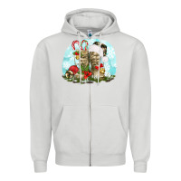 Dove Grey army boots christmas Zipper Hoodie - texasbilliewilder