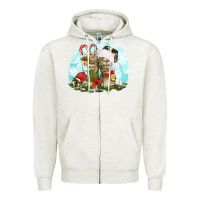 Oatmeal Heather army boots christmas Zipper Hoodie - texasbilliewilder