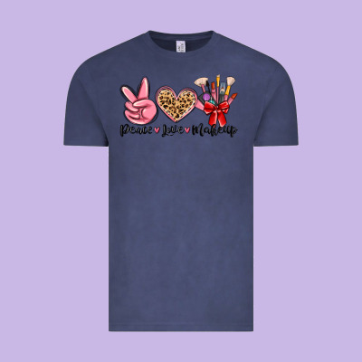 Peace Love Makeup Vintage Tee Designed By Maliassmallbusiness