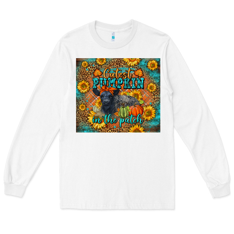 Fall Cutest Pumpkin In The Patch Cute Cow Tumbler Long Sleeve Tee by LillyAllenDesigns | Teevron