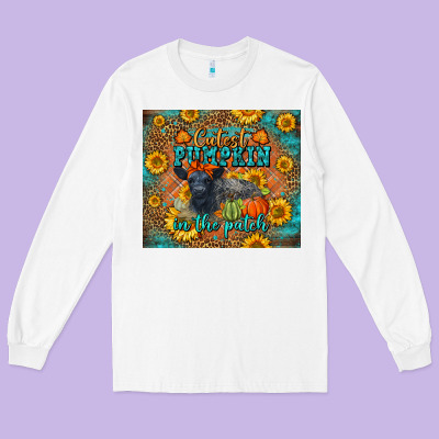 Fall Cutest Pumpkin In The Patch Cute Cow Tumbler Long Sleeve Tee Designed By Lillyallendesigns