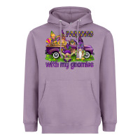 Lavender Parading with my gnomies Heavyweight Hoodie - HowdyJamesFarm