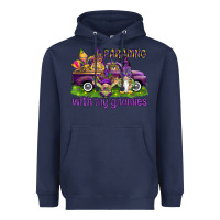 Navy Parading with my gnomies Heavyweight Hoodie - HowdyJamesFarm