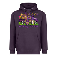 Plum Parading with my gnomies Heavyweight Hoodie - HowdyJamesFarm