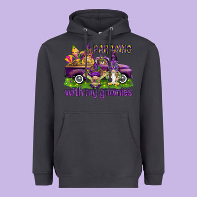 Parading With My Gnomies Heavyweight Hoodie Designed By Howdyjamesfarm