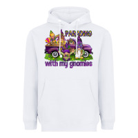 White Parading with my gnomies Heavyweight Hoodie - HowdyJamesFarm