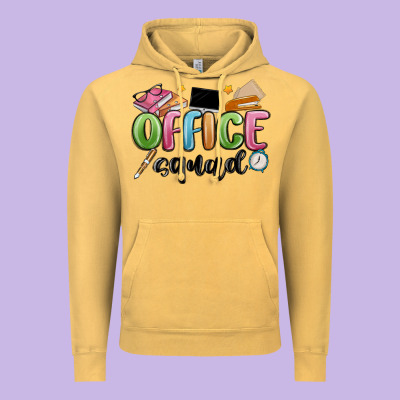 Office Squad Vintage Hoodie Designed By Maliassmallbusiness