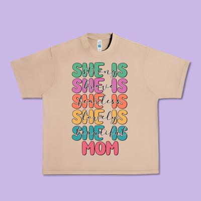 She Is Mom Urban Heavy Tee Designed By Jahusdesignshop