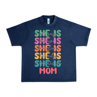 Navy she is mom Urban Heavy Tee - JahusDesignShop