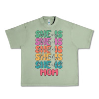 Oil Green she is mom Urban Heavy Tee - JahusDesignShop