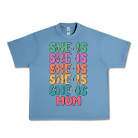 Pebble Blue she is mom Urban Heavy Tee - JahusDesignShop