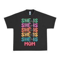 Pigment Black she is mom Urban Heavy Tee - JahusDesignShop