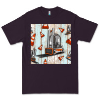 Plum forklift seamless pattern Premium Tee - BundleAndBundleShop
