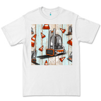 White forklift seamless pattern Premium Tee - BundleAndBundleShop