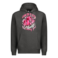 Charcoal Heather cancer picked the wrong girl Premium Hoodie - CowGirlArtShop
