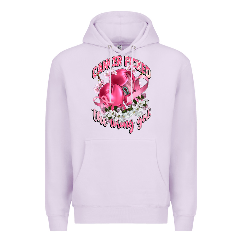 Cancer Picked The Wrong Girl Premium Hoodie by CowGirlArtShop | Teevron