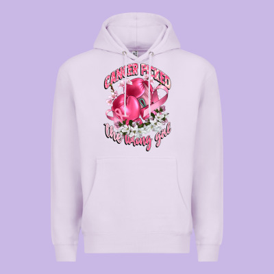 Cancer Picked The Wrong Girl Premium Hoodie Designed By Cowgirlartshop