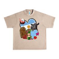 French Oak Argentina hearts Urban Heavy Tee - NancyCooperArtShop