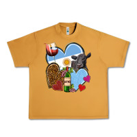 Peanut Butter Argentina hearts Urban Heavy Tee - NancyCooperArtShop