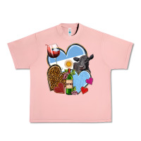 Salmon Argentina hearts Urban Heavy Tee - NancyCooperArtShop