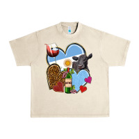 Sandshell Argentina hearts Urban Heavy Tee - NancyCooperArtShop