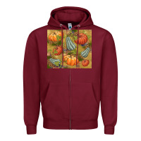 Burgundy Fall Zipper Hoodie - NancyCooperArtShop