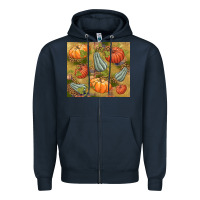 Navy Fall Zipper Hoodie - NancyCooperArtShop