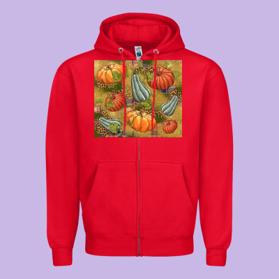 Fall Zipper Hoodie Designed By Nancycooperartshop