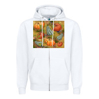 White Fall Zipper Hoodie - NancyCooperArtShop