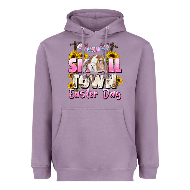 Small Town Easter Day Heavyweight Hoodie by CowGirlArtShop | Teevron