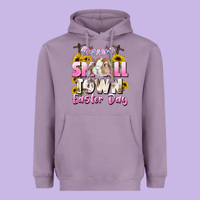 Small Town Easter Day Heavyweight Hoodie Designed By Cowgirlartshop