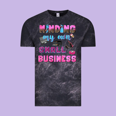 Mind My Own Small Business Vintage Tee Designed By Nancycooperartshop