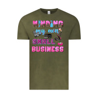 Vintage Olive mind my own small business Vintage Tee - NancyCooperArtShop