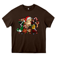 Chocolate Brown joy and cow christmas candies and letters Heavy Core Tee - AdoDesignShop
