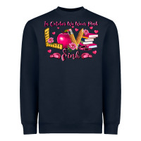 Navy in october we wear pink teacher Heavyweight Sweatshirt - LillyAllenDesigns