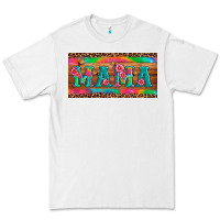 White mama tie dye license plate template Premium Tee - Artiststas