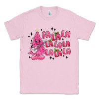 Bubblegum Pink pink christmas fa la la Classic Tee - MaliasSmallBusiness
