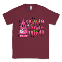 Burgundy pink christmas fa la la Classic Tee - MaliasSmallBusiness