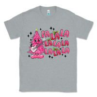 Heather Grey pink christmas fa la la Classic Tee - MaliasSmallBusiness