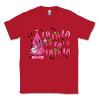 Red pink christmas fa la la Classic Tee - MaliasSmallBusiness