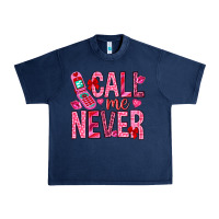 Navy call me never Urban Heavy Tee - NancyCooperArtShop