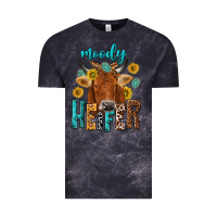 Cloud Black moody cow Vintage Tee - NancyCooperArtShop