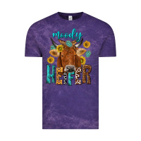 Cloud Purple moody cow Vintage Tee - NancyCooperArtShop