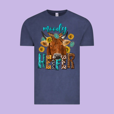 Moody Cow Vintage Tee Designed By Nancycooperartshop