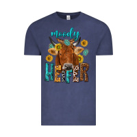 Vintage Denim moody cow Vintage Tee - NancyCooperArtShop