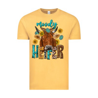Vintage Mustard moody cow Vintage Tee - NancyCooperArtShop