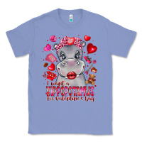 Colony Blue i want hippopotamus for valentines day Classic Tee - CowhideDigitalArt