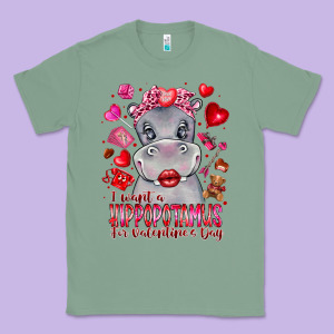 I Want Hippopotamus For Valentines Day Classic Tee Designed By Cowhidedigitalart