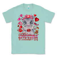 Seafoam i want hippopotamus for valentines day Classic Tee - CowhideDigitalArt